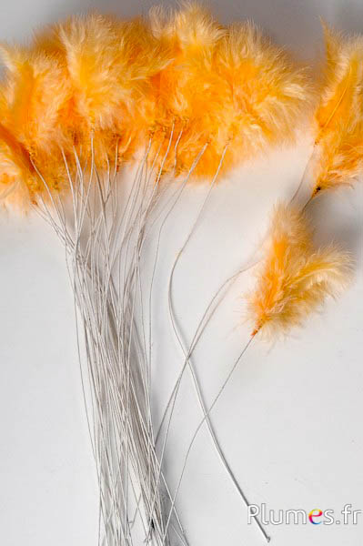 Panicule 3 plumes - hauteur 36 cm - saumon